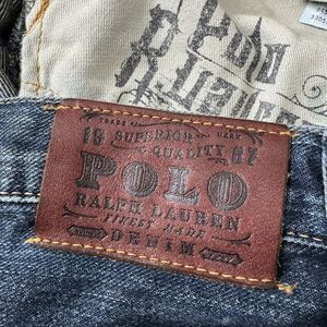 VTG Polo Ralph Lauren Jeans Mens 36x32 Blue Straight Relaxed Denim